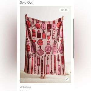 Urban Outfitters Makeup Icon Woven Throw Blanket